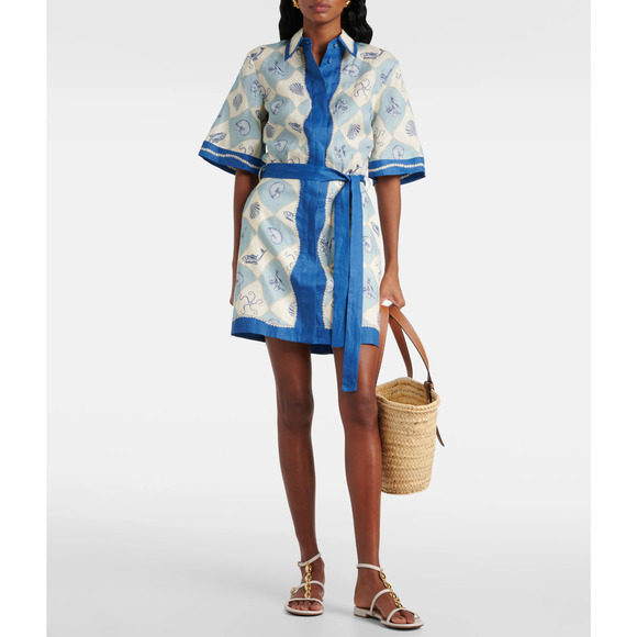ALEMAIS Dresses & Skirts - Alemais Printed Linen Shirtdress US 8